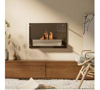 MOTHINESSTO1139-Cheminée bioéthanol Murale encastrable brûleur 0 9 L environ 3 h de durée de combustion 60L x 22l x 40H cm noir
