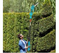 MOTHINESSTO4147-Mini tronçonneuse à batterie 8 pouces 6000mAh 580W élagueuse sans fil pour branches et jardin perche télescopique bl