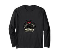 Mothman Believes in You Cryptide Humour Motivation Bizarre Manche Longue