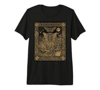 Mothman Carte de Tarot Gothique Occulte Constellation T-Shirt Haut de Gamme