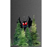 Mothman Cryptid Dark Folklore Monster Fantasy Lined Research Notebook Journal