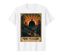 Mothman Design Point Pleasant Style rétro de T-Shirt Graphique avec Valeur, Homme, Blanc, S