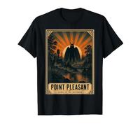 Mothman Design Point Pleasant Style rétro de T-Shirt Graphique avec Valeur, Homme, Noir, S