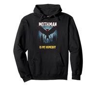Mothman est Mon Fils au Foyer : Cryptid Lover Forest Mystery Sweat à Capuche, Unisexe pour Adultes, Noir, M