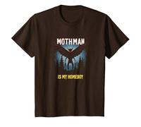 Mothman est Mon Fils au Foyer : Cryptid Lover Forest Mystery T-Shirt, Enfant, Marron, 3 Ans