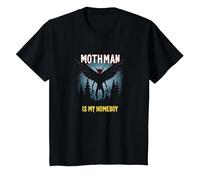 Mothman est Mon Fils au Foyer : Cryptid Lover Forest Mystery T-Shirt, Enfant, Noir, 2 Ans