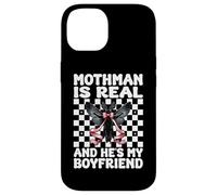 Mothman est réel et C'est Mon Petit ami Cryptozoology Girl Mom Coque pour iPhone 14