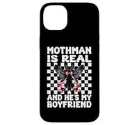 Mothman est réel et C'est Mon Petit ami Cryptozoology Girl Mom Coque pour iPhone 14 Plus