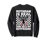 Mothman est réel et C'est Mon Petit ami Cryptozoology Girl Mom Sweatshirt