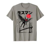 Mothman Katakana rétro Japonais Cryptid Point Pleasant T-Shirt