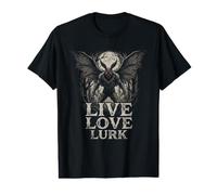 Mothman Live Love Lurk Cryptide Folklore Moth Man Vintage T-Shirt Graphique avec Valeur