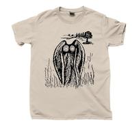 Mothman Sketch T Shirt Red Eye Cryptid Point Pleasant West Virginia Tee(X-Large)