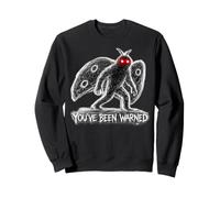 Mothman You Must Be Warned Abstrait Scribble Minimal Goth Sweatshirt