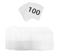 MOTHNUR 10 Pièces Étiquettes Numérotées Consécutives pour Vêtements Cartes Suspendues Réutilisables Acrylique Étiquettes Papier pour Inventaire Vestiaire Identification Claire et