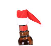 MOTHNUR 10 Pièces Lot de Bonnets de Noël pour Bouteille de Vin Couvre Bouteille Forme de Chapeau Accessoire Décoratif pour Vin Cava et pour de Noël