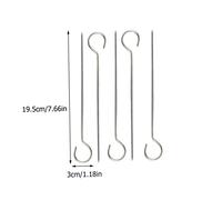 MOTHNUR 10 pièces Lot de Brochettes Bbq Acier Inoxydable Design Sécuritaire avec Poignée Ergonomique Réutilisables et Faciles à Nettoyer pour Grillades Extérieur et Maison