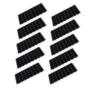 MOTHNUR 10 pièces Lot de Plateaux de Germination Cellules Noir Bac Pépinière Plastique Étanche et Compact pour Semis et Repiquage de Plantes Plateau de Culture Polyvalent et Facile à