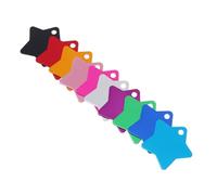 MOTHNUR 10 pièces Médaille Chien Étoile Étiquette Nominative pour Collier Chien et Chat Accessoire Pratique Anti-Perte