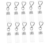 MOTHNUR 10 pièces Mini Bouteilles Verre Transparent Lot de Porte-clés Flacons Vides pour Messages Anniversaires DIY Décoration pour Cartable 10pcs 7ml