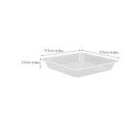 MOTHNUR 10 pièces Soucoupes Carrées Transparentes pour Pots de Fleurs Plateau de Récupération Lot pour Plantes Dintérieur et Extérieur Support Pratique Débordement pour Jardinières