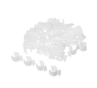 MOTHNUR 100 Pièces Clips de Verrouillage pour Pompe de Distributeur Plastique PP Fuite pour Lotion Shampooing Huile Démaquillante Accessoires de Voyage Blanc