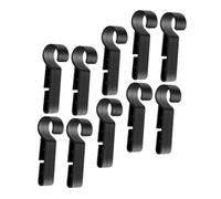 MOTHNUR 100 Pièces Clips pour Lampe Casque Chantier Noirs Attaches Antidérapantes pour Lampe Frontale Crochets Robustes Compatibles Casques de Sécurité pour Mineurs Pompiers et Activités