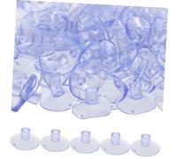 MOTHNUR 100 pièces Transparent Strong Suction Cups for Flagpole Holder Anti-Collision Small Suction Cups for Smooth Surfaces Reusable Desktop and Window Use Stable and Easy Installation