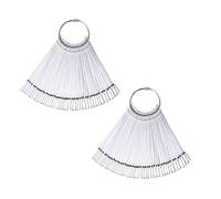 MOTHNUR 100pièces Nuancier Ongles Transparent Avec Anneau Fer Palette Présentoir Pour Vernis Et Pratique Nail Art Accessoires Ongles Diy Professionnel Et Domestique