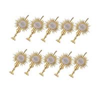 MOTHNUR 10pièces Jhs Cake Topper or Décorations Religieuses Pour Gâteaux Et Cupcakes Accessoires Pour Baptêmes Et Religieuses Motifs Sacrés God Bless Et Jhs