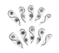 MOTHNUR 10pièces Lot De Faux Ongles à Coller Motif Fleur Rose Manucure Diy Ongles à Pression Décoratifs