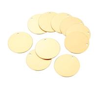 MOTHNUR 10pièces Lot De Pendentifs Ronds Et Plats Acier Inoxydable Pour Fabrication Bijoux Objets Artisanaux