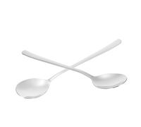 MOTHNUR 12 pièces Cuillères Acier Inoxydable Set Design Carré Plat Cuillères de Service Polyvalentes pour Soupe Salade et Dessert Ustensiles de Table et Brillants