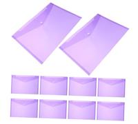 MOTHNUR 12 Pièces Lot de Pochettes Transparentes avec Bouton Pression Organisateur de Documents Résistant à Eau et Aux Déchirures Rangement Bureau Pratique et Portable