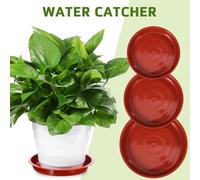 MOTHNUR 12 pièces Lot de Soucoupes pour Pots de Plantes Plastique Rouge Plateau de Protection Compact pour Intérieur Récipient Débordement Facile à Nettoyer