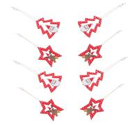 MOTHNUR 12 Pièces pour Sapin de Noël Ornements Suspendus Colorés et Décorations Festives pour Maison et Extérieur