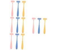 MOTHNUR 12 Pièces Rasoir à Épiler de Inoxydable Épilateur Portable pour Corps Rasoir pour Aisselles et Jambes Pours Voyages Jaune Rose Bleu