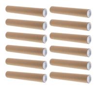 MOTHNUR 12 Pièces Tube Carton Kraft pour Affiches et Documents avec Couvercles Tube Résistant pour Stockage et Envoi de Dessins Plans Affiches et Œuvres Art