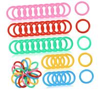 MOTHNUR 120 Pièces Anneaux Plastiques Colorés Intérieur Faciles à Ouvrir pour Classeurs Fiches Anneaux de Reliure et Polyvalents