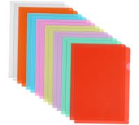 MOTHNUR 16 pièces Lot Chemises Transparentes Plastique Robuste Pochettes Documents Colorées et Translucides Protège Dossiers Polyvalents pour Bureau et Maison Classement Facile