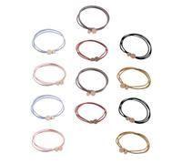 MOTHNUR 18 pcs Élastiques Cheveux Vintage Anneaux Élastiques Doux et Extensibles Accessoires pour Queue de Cheval Femmes et Filles Protection et Maintien sans Tiraillement