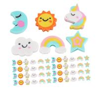 MOTHNUR 180 Pièces Mini Erasers For Cute Star Moon Cloud Shape Erasers Rainbow Colors Back To School Party Favors For Students