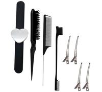 MOTHNUR 1ensemble Peigne Démêlant Double Face Avec Bracelet Élastique Set De Peignes Pour Coiffure Et Partie Des Cheveux Pour Cheveux Bouclés Et Ondulés