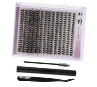 MOTHNUR 1ensembles Kit De Faux Individuels De Cluster Avec Colle Pince à Épiler Pour Application Personnalisée à Noir