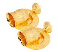MOTHNUR 2 Ensembles Vintage Judaica Wine Goblet in Alloy with Embossed Chalice and Tray for Shabbat Havdalah Religious Ceremonies and
