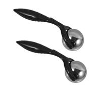 MOTHNUR 2 Pièces Balles de Massage Manuelles Acier Inoxydable avec Poignée Ergonomique Portable pour Muscles Détente et Récupération à Bureau et Voyage