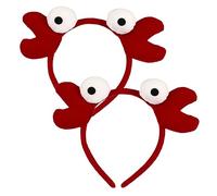 MOTHNUR 2 Pièces Bandeau Halloween Crabe Rouge Cosplay Accessoire Cheveux Coiffe Festival pour Fête Mascarade et Carnaval