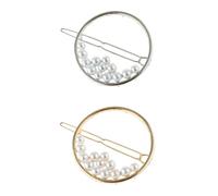 MOTHNUR 2 pièces Barrettes Cheveux Perles Rondes Creuses Épingles Élégantes pour Femmes Accessoires Coiffure Mariage Fête