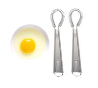 MOTHNUR 2 pièces Batteur Œufs Manuel Inox Ressort Mixeur Mousseur Lait Portable Agitateur Cuisine