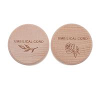 MOTHNUR 2 Pièces Boîte à Souvenirs Garçon Fille Bois Naturel Coffret Gravé pour Première Mèche Cordon Ombilical et Mémoire Enfance Organisateur Compact et Sûr pour Premiers Cheveux et