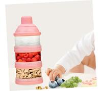 MOTHNUR 2 pièces Boîte Doseuse Lait Poudre Portable Étanche Couches Empilables pour Garçon Fille Récipient Stockage Formule Alimentaire Pratique Rose